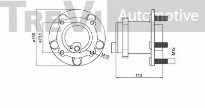 TREVI AUTOMOTIVE wb1030 -  Комплект подшипника ступицы колеса